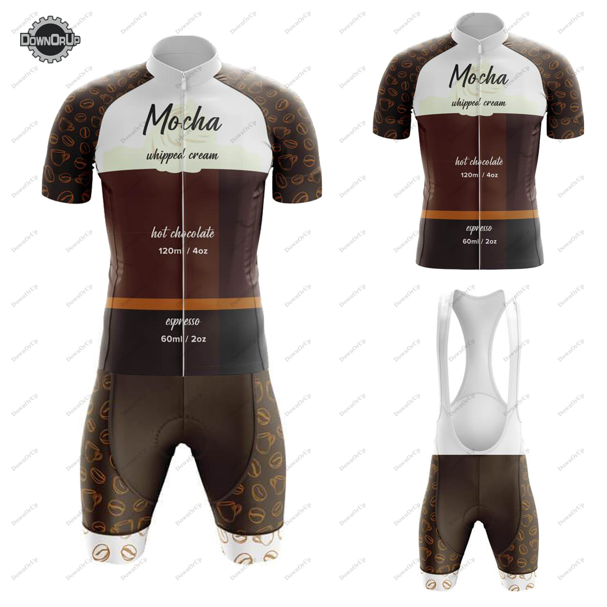 Summer Clothing List - Conjunto de Jersey de ciclismo Mocha