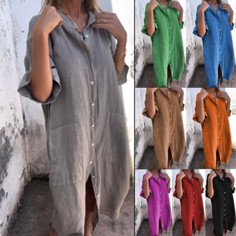 Summer Clothing Old Money - Vestido Camisero Estilo Old Money para