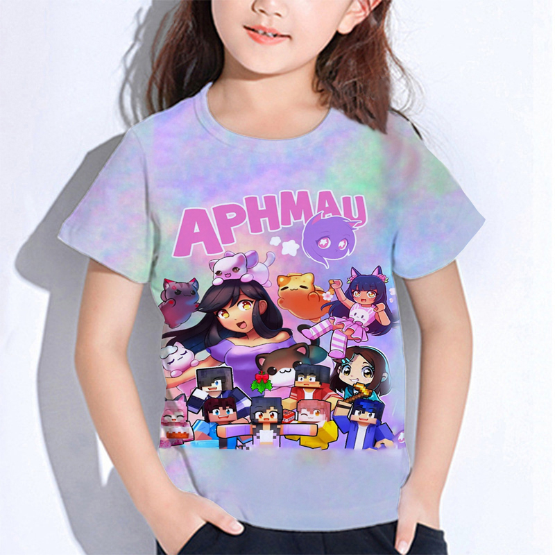 Summer Clothing Baby Boy - Aphmau Meows camisetas de dibujos animados