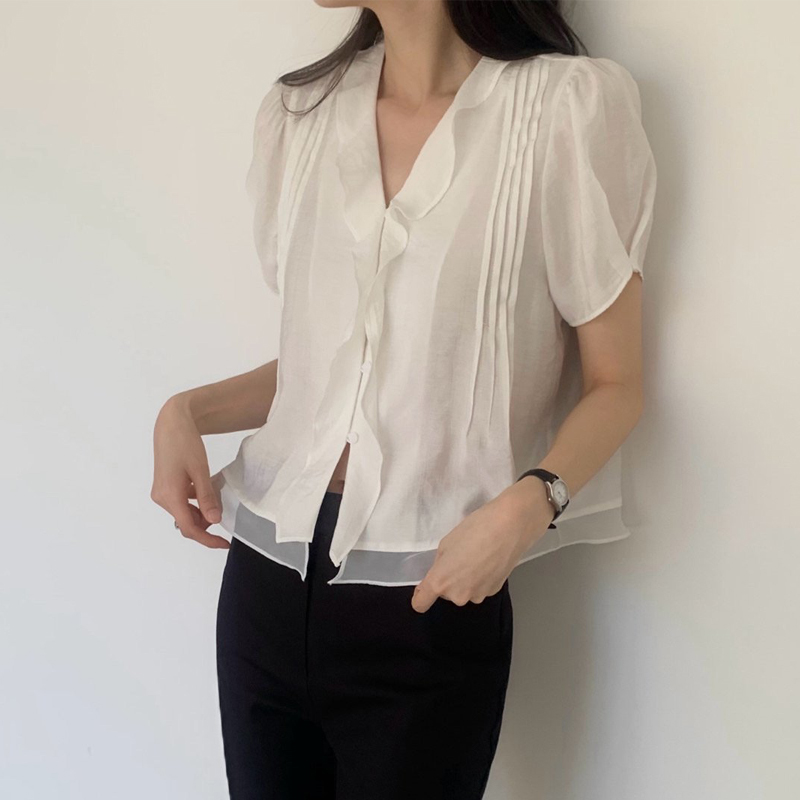 Summer Clothing Old Money - Blusa de estilo coreano de manga
