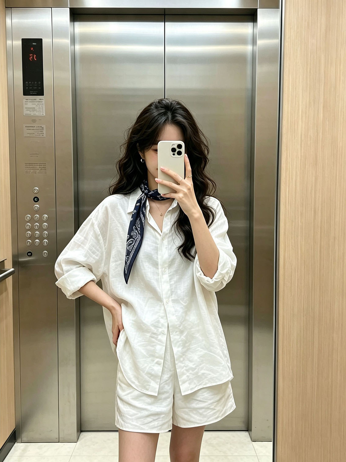 Summer Clothing Old Money - Conjunto de Camisa Blanca Estilo Coreano