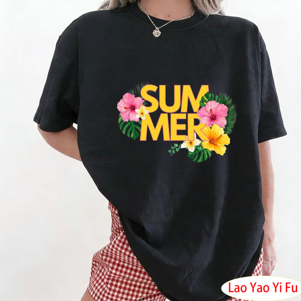 Summer Clothing Resort - Camiseta Floral Tropical de Verano, Camiseta