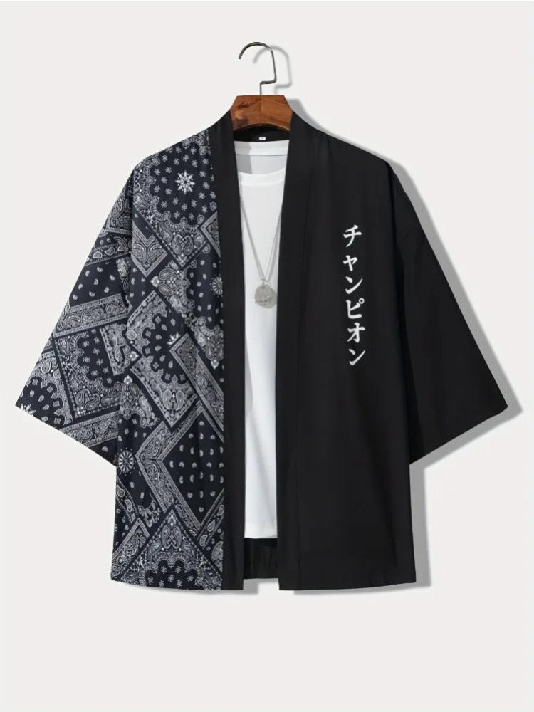 Summer Clothing Resort - Camisa informal estilo kimono con estampado