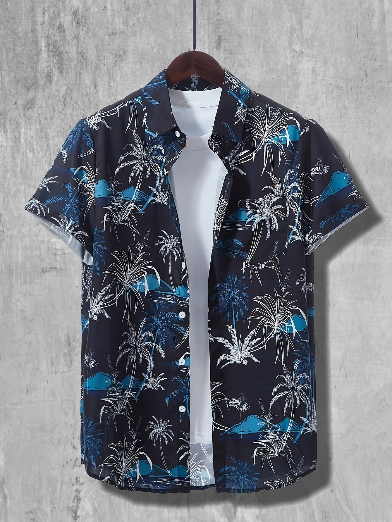 Summer Clothing Resort - Camisa hawaiana con estampado de palmeras