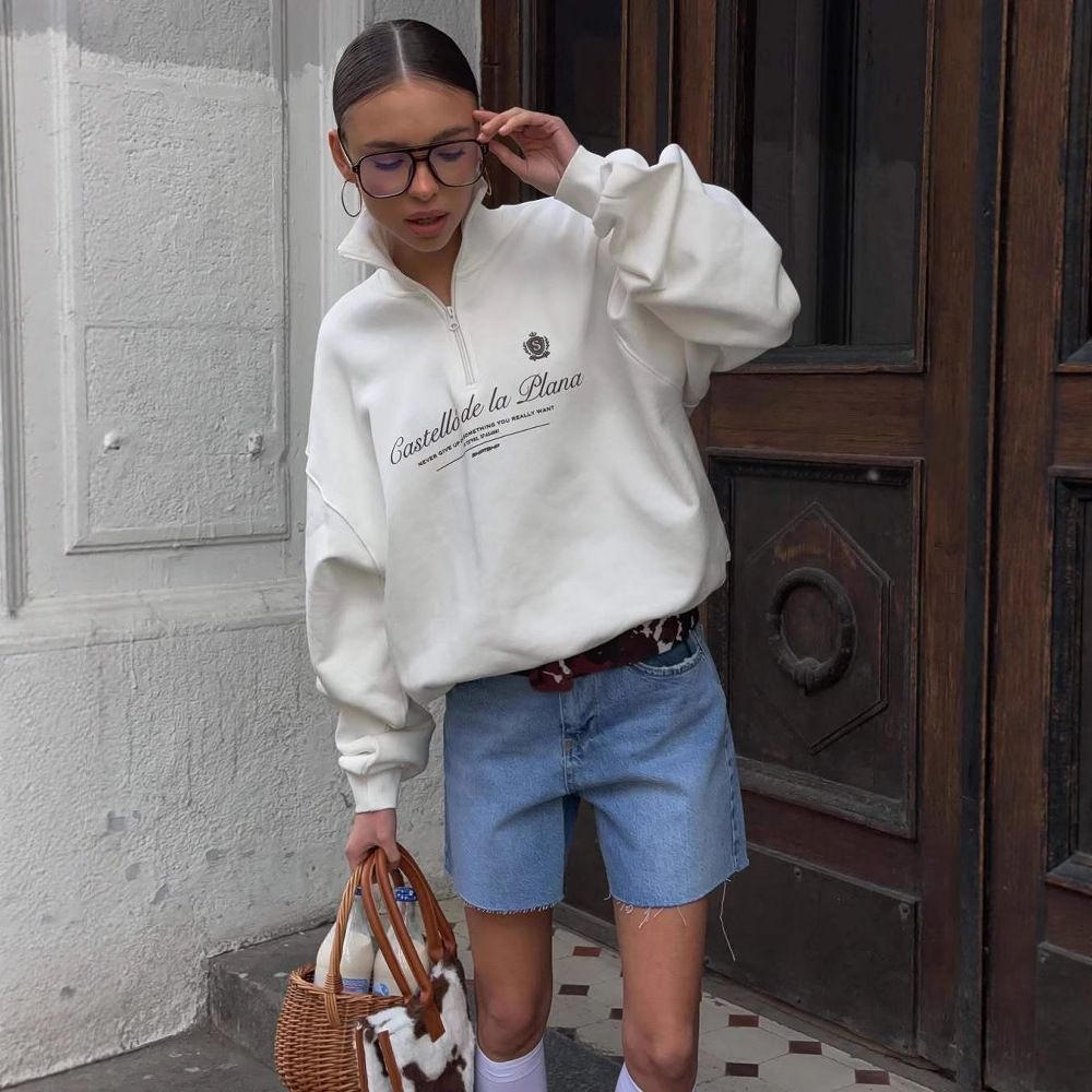 Sudaderas con estampado de let - Summer Clothing Old Money reseña y precio