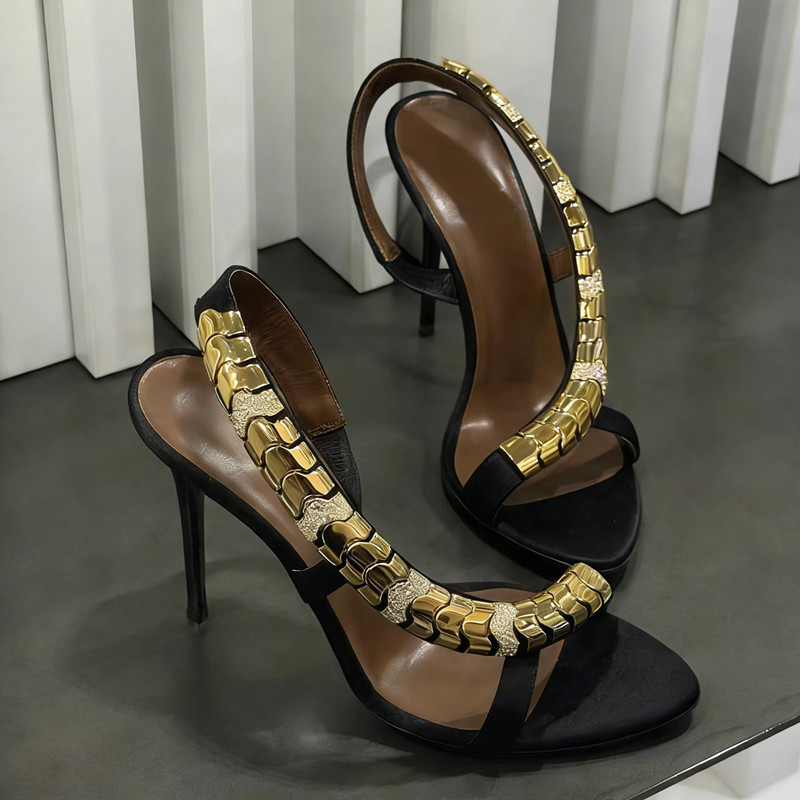Sandalias de gladiador de saté - Summer Clothing Stores reseña y precio