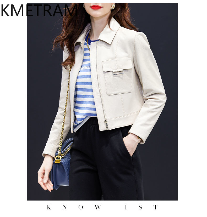 Chaqueta de cuero genuino para - Quality Summer Clothing For Women reseña y precio
