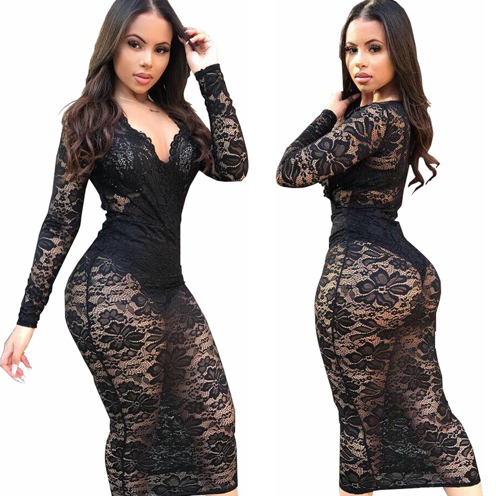 Vestido de encaje sexy con cue - Summer Clothing List reseña y precio