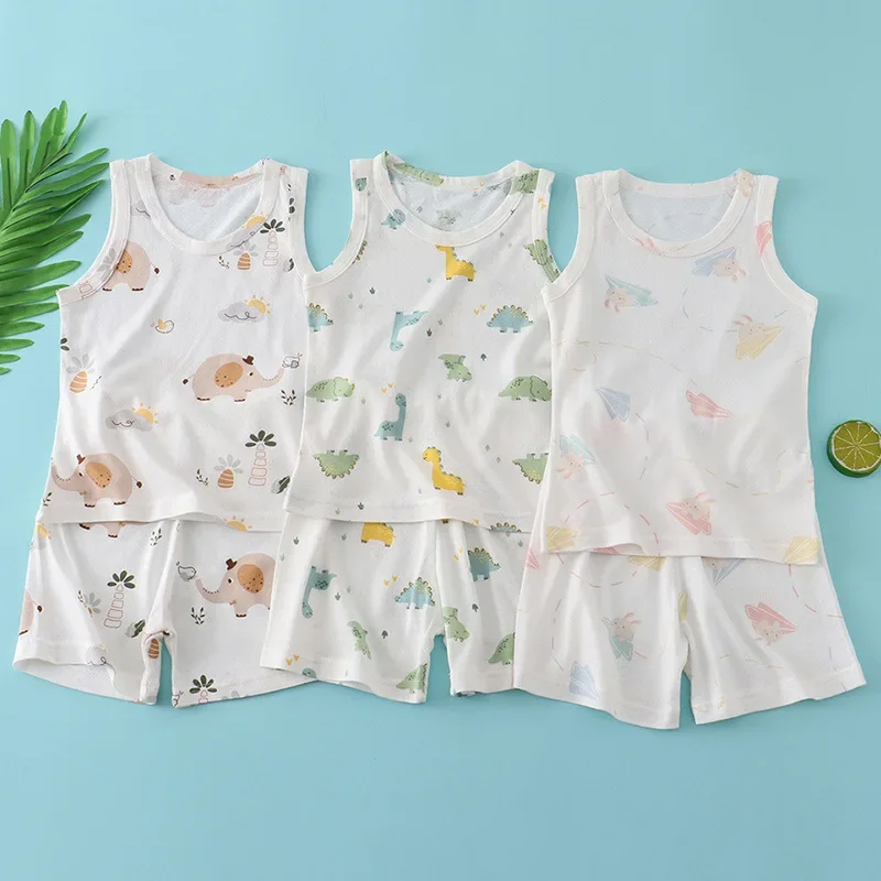 Conjunto de Chaleco de Bambú y - Summer Clothing Baby Boy reseña y precio