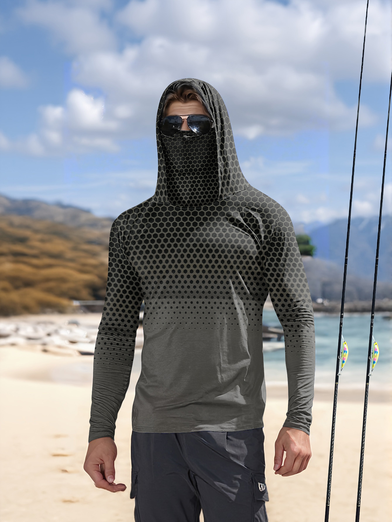 Camisa de pesca con capucha pa - Summer Knit Clothing reseña y precio