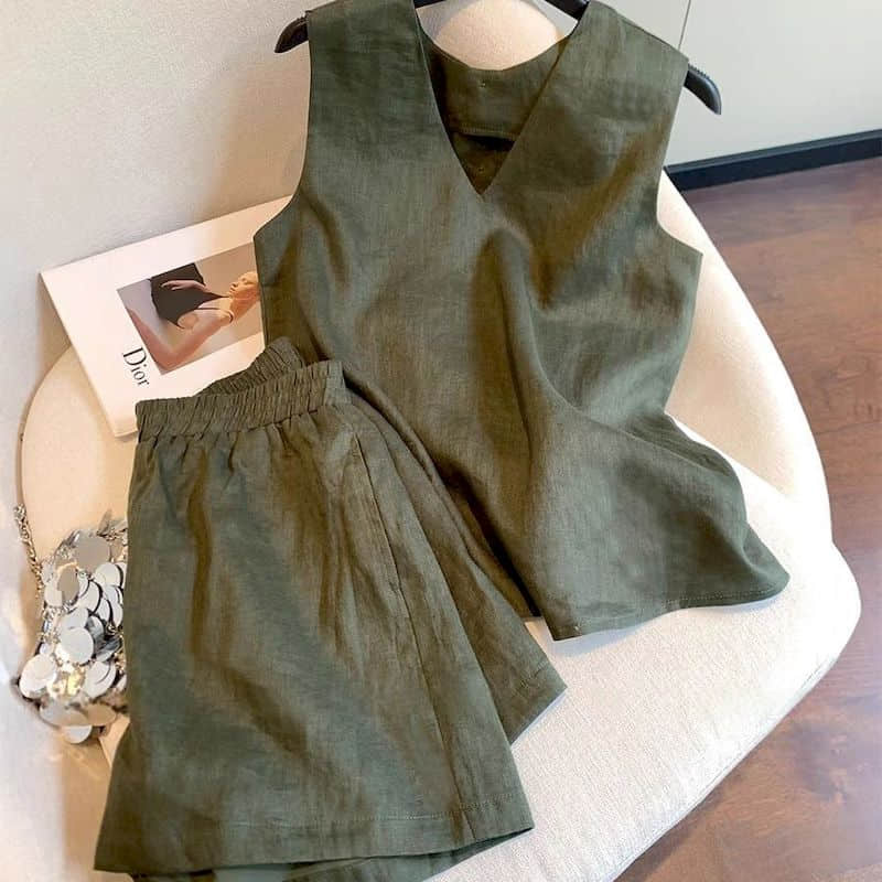 Conjuntos de Shorts Estilo Old - Summer Clothing Old Money reseña y precio