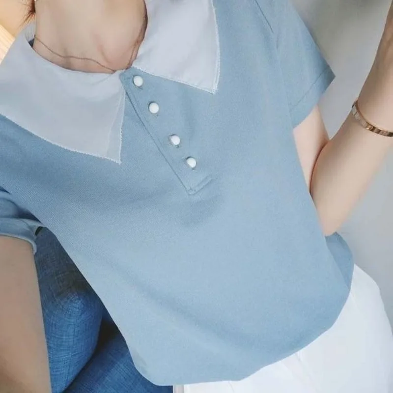 Camiseta de manga corta con cu - Quality Summer Clothing For Women reseña y precio