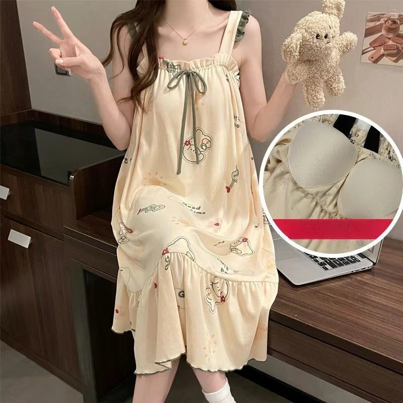 Camisón de princesa lindo y du - Summer Clothing Young Women reseña y precio